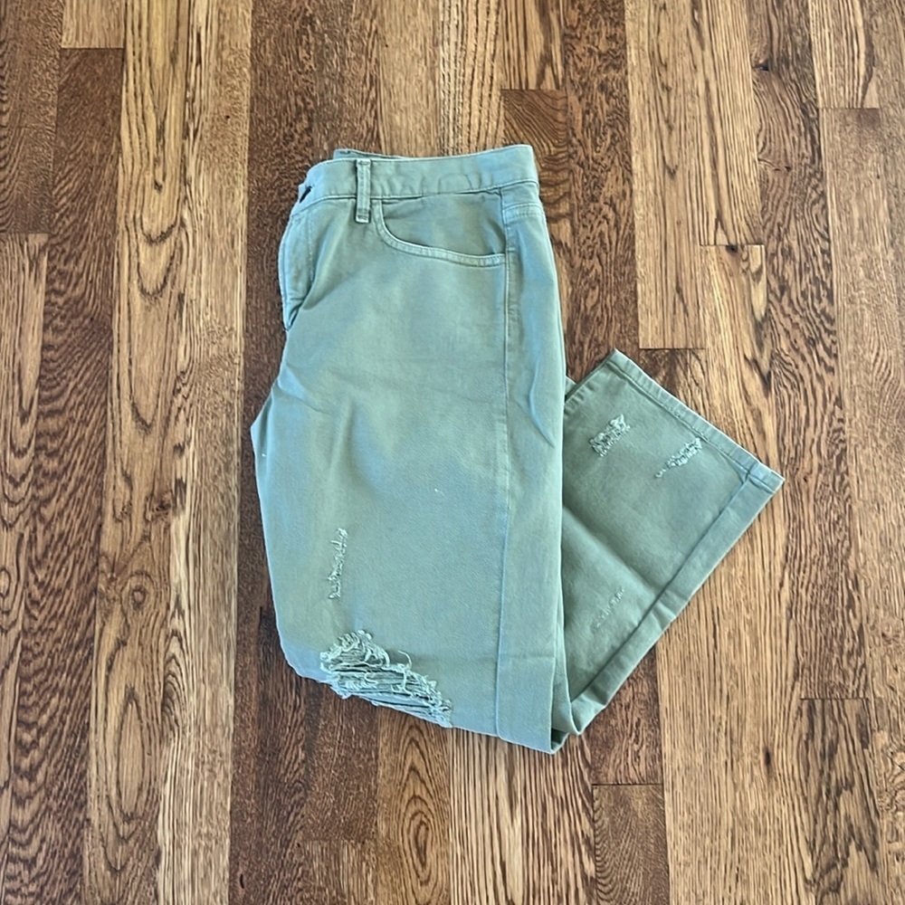 SIWY Women’s Army Green Valerie Ripped Jeans Size 26